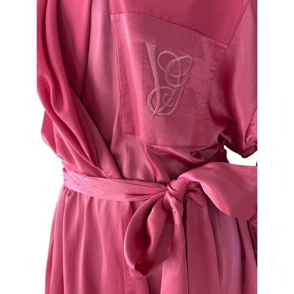 VALENTINO VINTAGE NWT INTIMO PINK ROBE SIZE LARGE - Picture 8 of 10